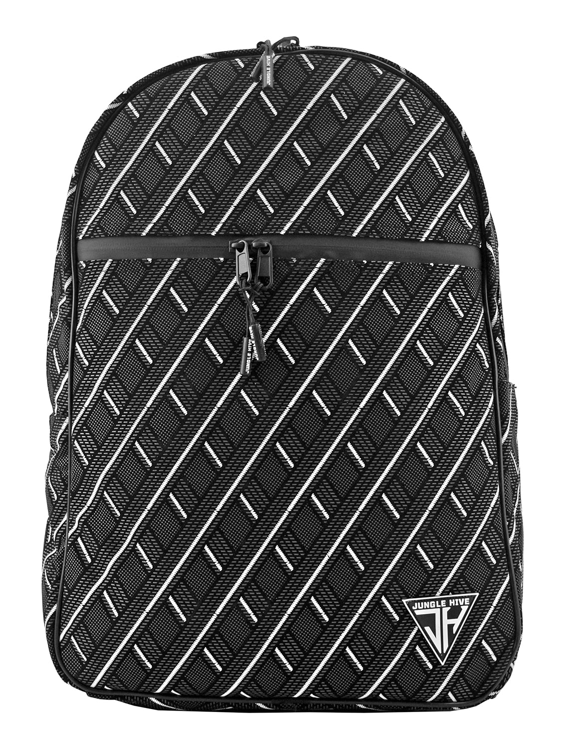 Jungle Hive Backpack - Black and White Diamond Pattern