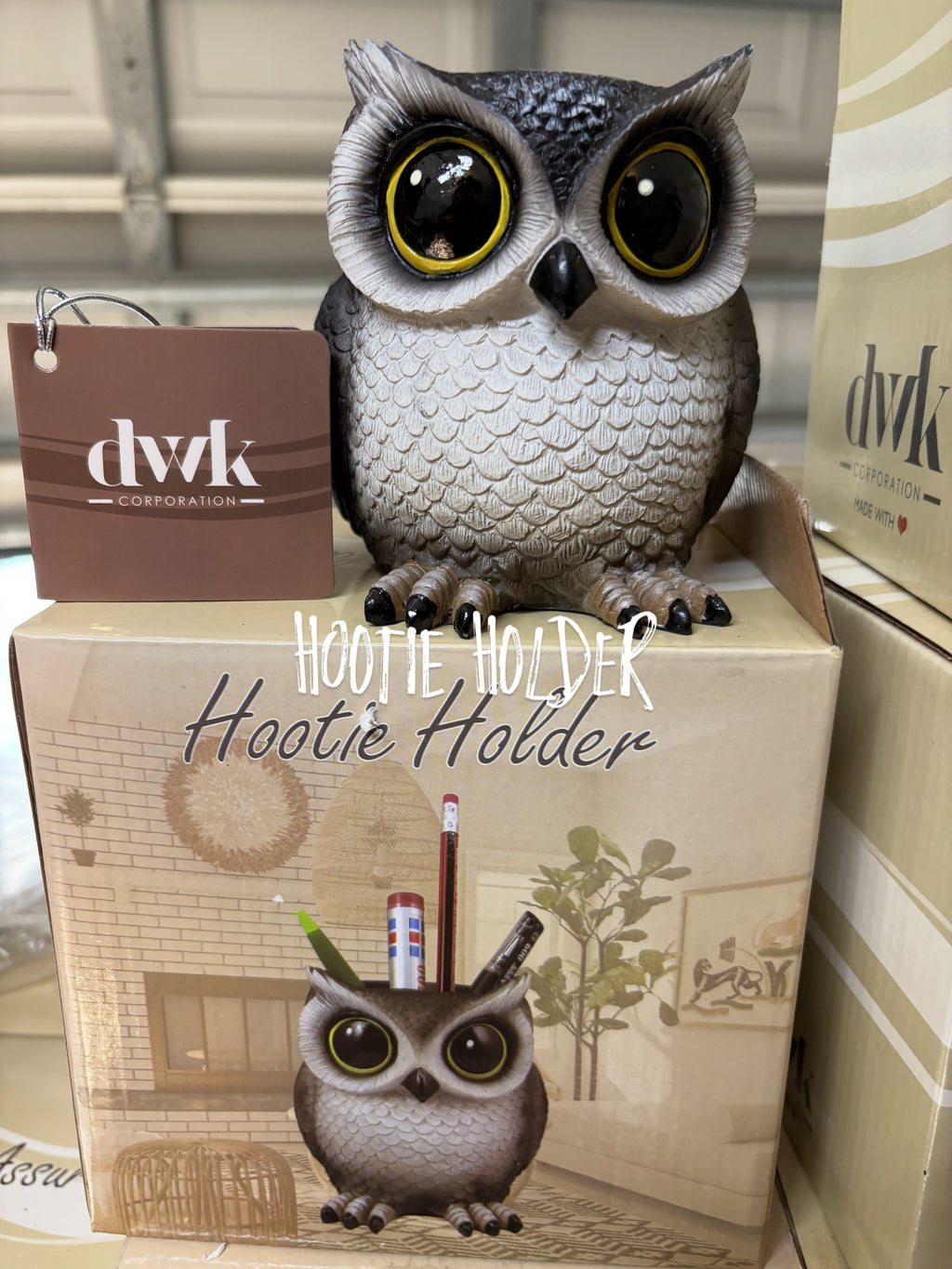 Hootie Holder Owl Desktop Home Décor Pen and Pencil Holder