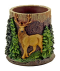 Timberland Deer Tree Stub Hunting Lodge Desktop Home Décor Pen and Pencil Holder