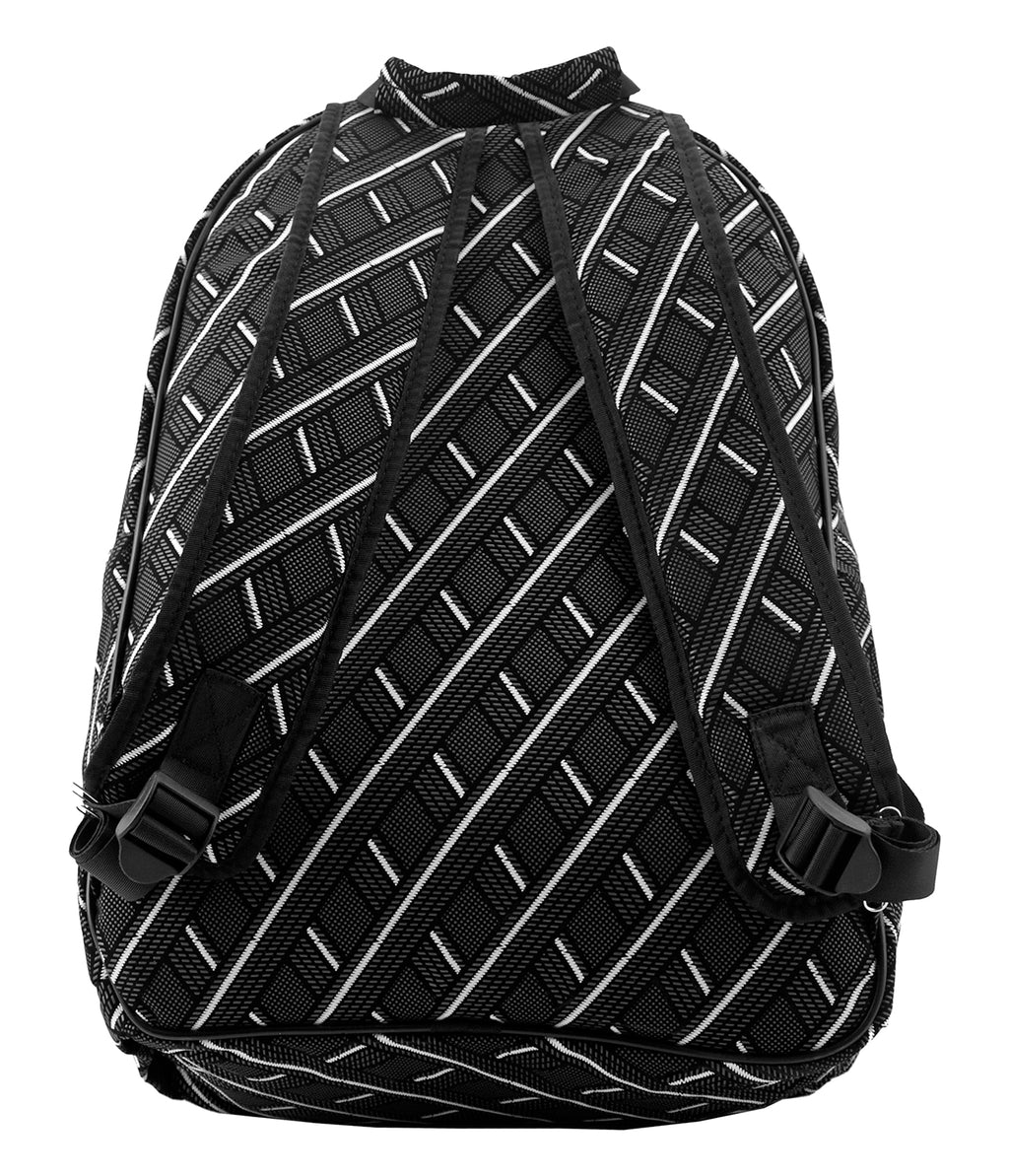 Jungle Hive Backpack - Black and White Diamond Pattern
